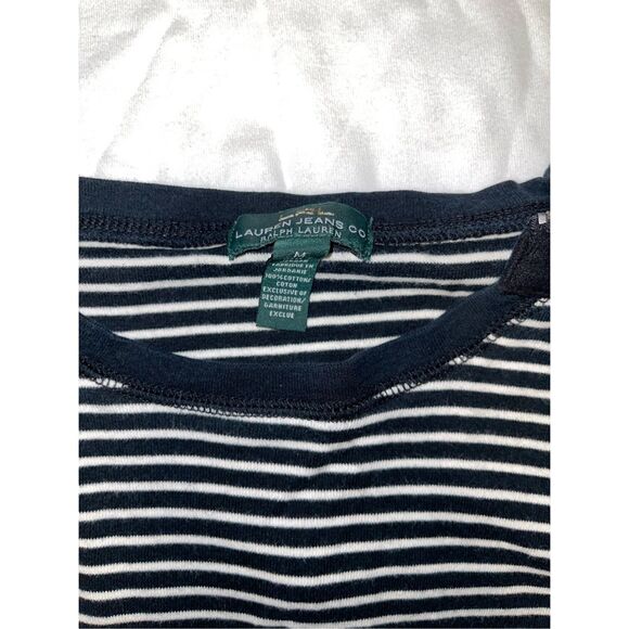Ralph Lauren Black and White Striped Long Sleeve Tees - Picture 4 of 8